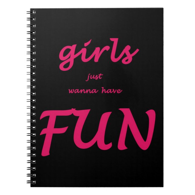Caderno Espiral meninas só querem se divertir (Frente)