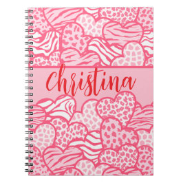 Caderno Espiral Menino Pintado, Cor-de-Impressão, Cor-de-Rosa