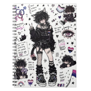 Caderno Espiral Menino Sensível Orgulho Alto Doce Aesthetic de Gar