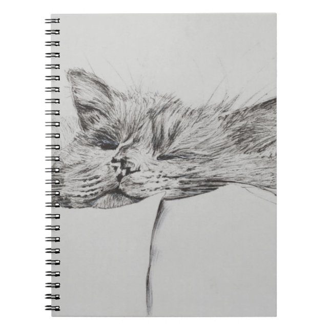 Caderno Espiral Menino sonolento de Monty (Frente)