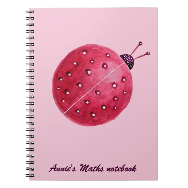 Caderno Espiral Meninos De Ladybug Rosa Bonitos (Frente)