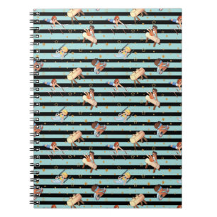 Caderno Espiral Meninos ginástica Anéis paralelos Bares Pommel Hor