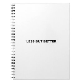 Caderno Espiral Menos Mas Melhor Tipografia Minimalista