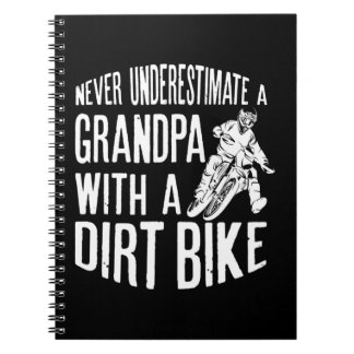 Caderno Espiral Mens Nunca Subestimam Um Avô Com Uma Bicicleta De 