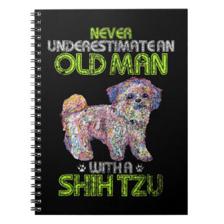 Caderno Espiral Mens Vintage Nunca Subestima Um Velho Com Um