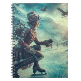 Caderno Espiral Mensageiro de Inverno Fantasia Steampunk Vitoriana