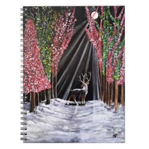 Caderno Espiral Mensageiro Sagrado de Nara Pintura por Alfred Fox