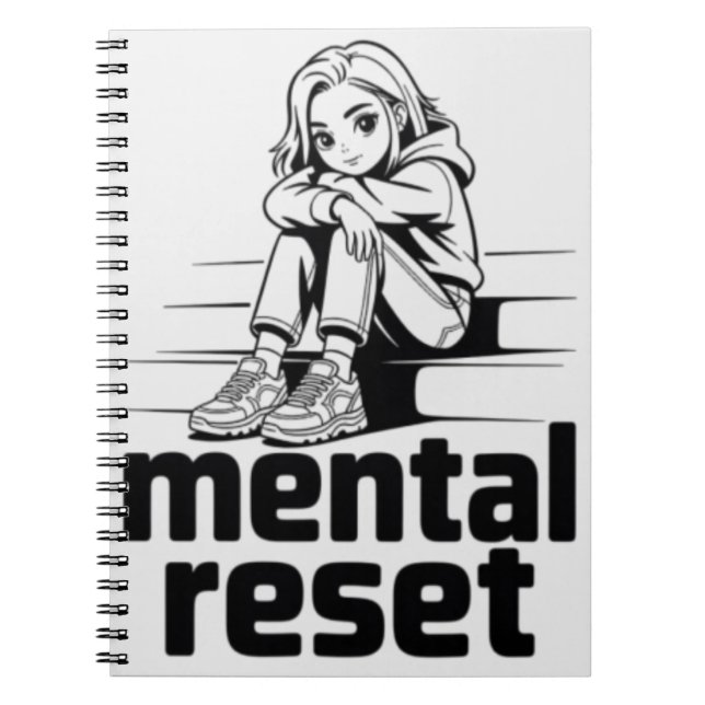 Caderno Espiral Mental Reset – Silent Reflection Edition (Frente)