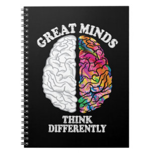 Caderno Espiral Mentes De excelente Pensam Diferentemente Engraçad