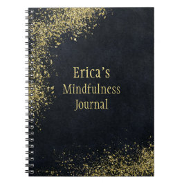 Caderno Espiral Mentidão Dourada da Glitter Personalizada