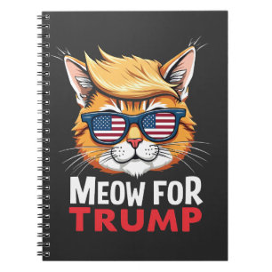 Caderno Espiral Meow For Trump Cat Kitten Vote