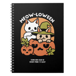 Caderno Espiral Meow-Loew - Festivo Halloween Design