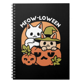 Caderno Espiral Meow-Loew - Festivo Halloween Design