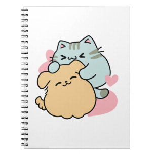 Caderno Espiral Meow & Woof Perfect Toga - Gato e Cachorro Bonitos