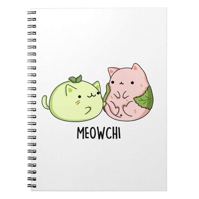 Caderno Espiral Meowchi Funny Mochi Pun (Frente)