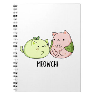 Caderno Espiral Meowchi Mochi Divertido Trocadilho