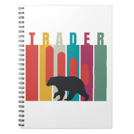 Caderno Espiral Mercado baixista | Trader | Design simples