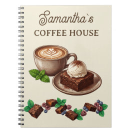 Caderno Espiral Mercadoria de Padaria Vintage Personalizada Arte d