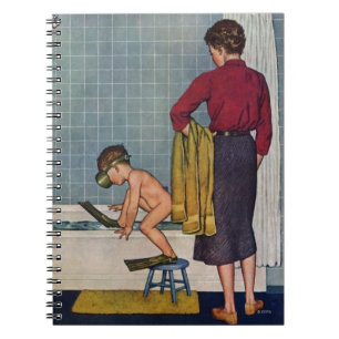 Caderno Espiral Mergulhador na cuba
