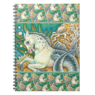 CADERNO ESPIRAL MERHORSE E OCTOPUS BRANCO, FANTASY UNICORN HORSE