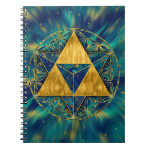 Caderno Espiral Merkabah na Flor da Vida