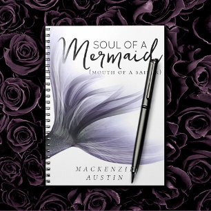 Caderno Espiral MermaidLife Sailor Mouth Sereid Soul   LILA