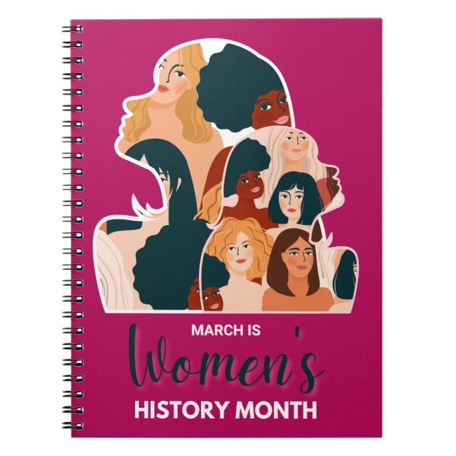 Caderno Espiral Mês da História das Mulheres 2026 (Frente)