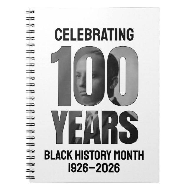 CADERNO ESPIRAL MÊS DA HISTÓRIA NEGRA CENTENÁRIO  (Frente)