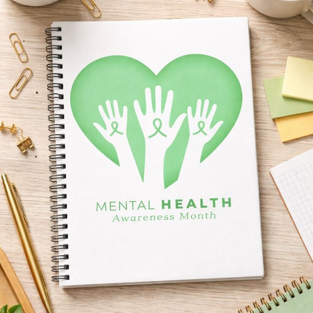 Caderno Espiral Mês de Conscientização da Saúde Mental (Criador carregado)