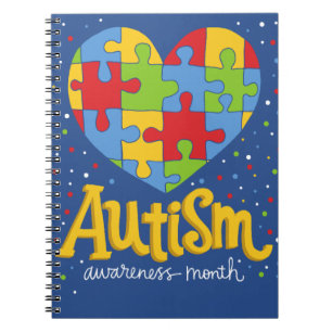 Caderno Espiral mês de conscientização sobre autismo