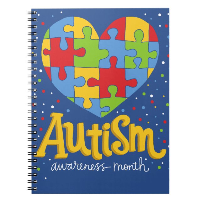 Caderno Espiral mês de conscientização sobre autismo (Frente)