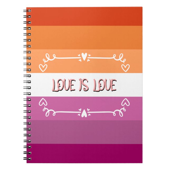 Caderno Espiral Mês do Orgulho Amor é Amor (Frente)
