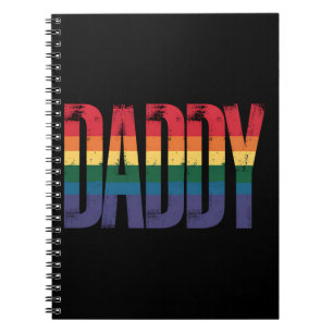 Caderno Espiral Mês do Orgulho Gay do Papai Dia dos Pais LGBTQ Arc