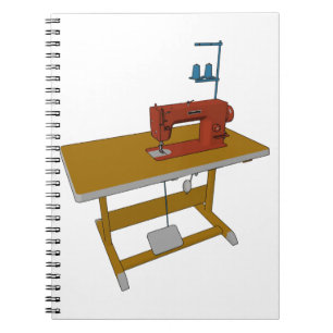 Caderno Espiral Mesa E Máquina De Costura