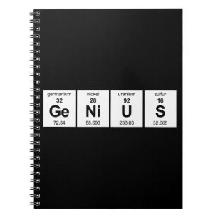 Caderno Espiral Mesa periódica GeNiUS