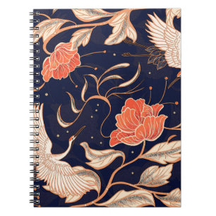 Caderno Espiral Mesas lindas do estilo antigo chinês