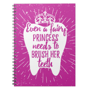 Caderno Espiral Mesmo dentes feericamente da princesa Necessidade