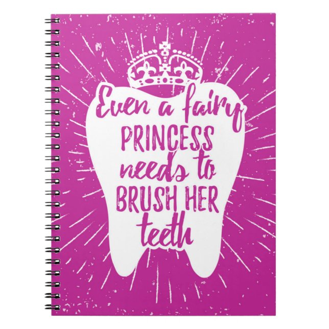 Caderno Espiral Mesmo dentes feericamente da princesa Necessidade (Frente)