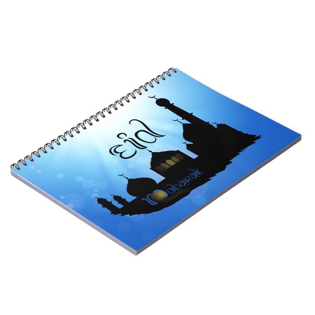 Caderno Espiral Mesquita Eid Mubarak com Tipografia (Left Side)