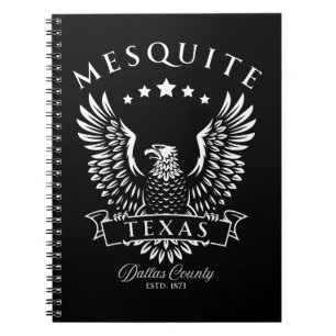 Caderno Espiral Mesquite Condado de Dallas Texas Águia Vintage