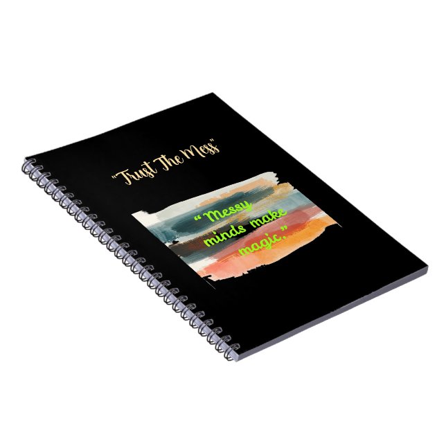 Caderno Espiral Messy Minds Make Magic | Artistic Brushstroke  (Lado Direito)