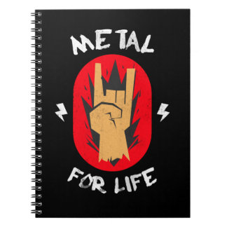 Caderno Espiral Metal pesado para rocha-viva