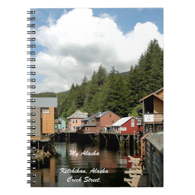 Caderno Espiral Meu Alaska, Ketchikan, Alaska - livro de nota (Frente)
