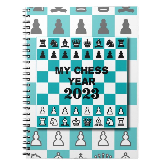 Caderno Espiral Meu Ano de Xadrez 2025 (Frente)