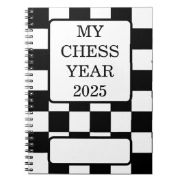 Caderno Espiral Meu Ano de Xadrez 2025,