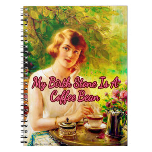 Caderno Espiral Meu Birthstone é um Bean Café, por Albert Lynch