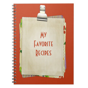 Caderno Espiral Meu Bloco de Notas de Receitas Favorito