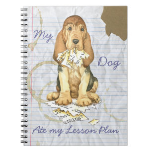 Caderno Espiral Meu Bloodhound Comeu Meu Plano De Lição