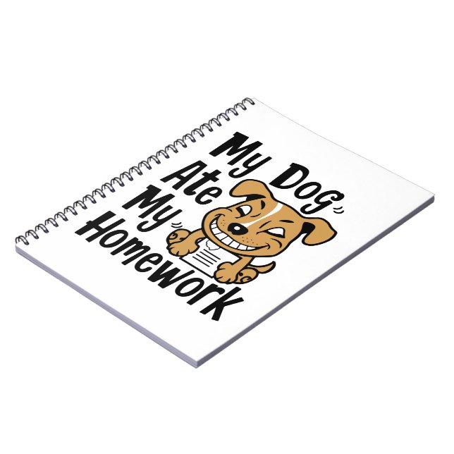 Caderno Espiral Meu cachorro comeu meu dever de casa (Left Side)