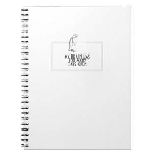 Caderno Espiral Meu Cérebro Tem Muitas Guias Abertas Computador